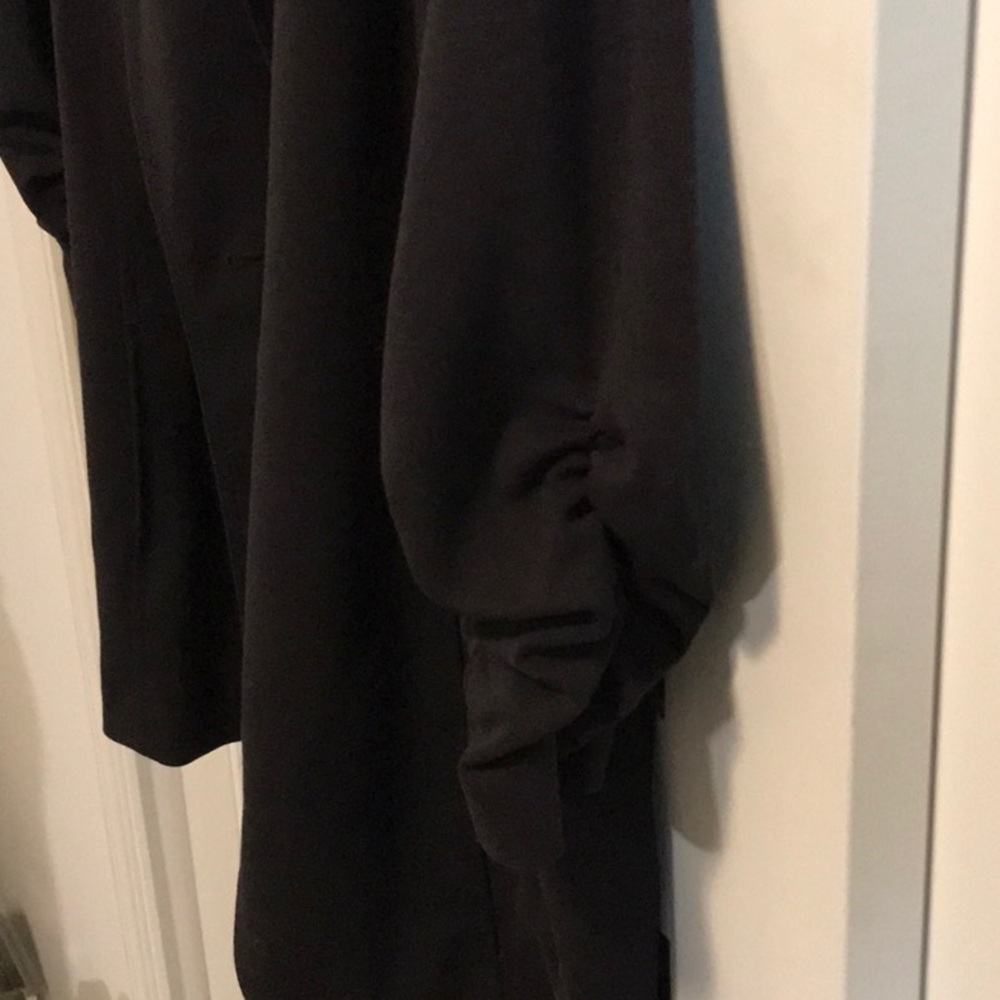 Preowned Susan Graver Women’s blazer - stretch knit, ruched sleeves, black, 2X - Picture 2 of 8